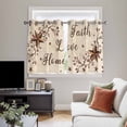 thumbnail image 4 of Brown Farmhouse Kitchen Curtains Window Panels, Retro Country Stars Rustic Branches Berry Insulated Window Treatment Curtain, Grommet Curtains for Bedroom/Living Room/Bathroom, 2 Piece 42"Wx54"L, 4 of 8