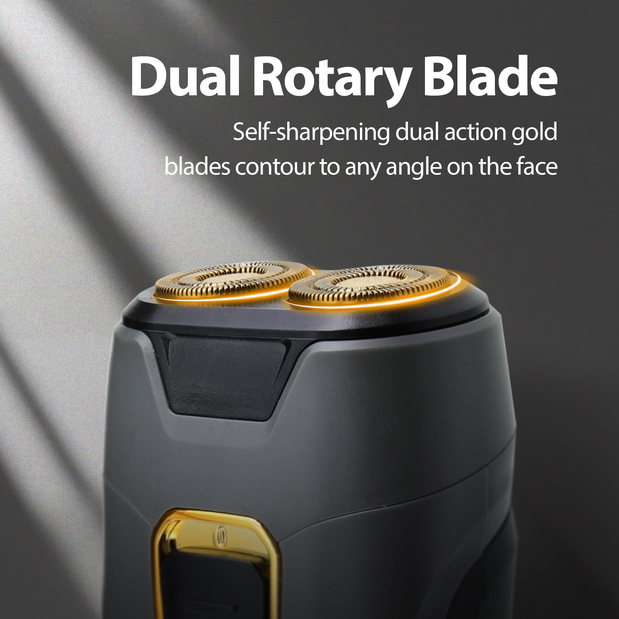 Cutting Edge Dual Rotary Travel Shaver – Portable, Battery-Powered, Hypoallergenic Stainless Steel Blades, Includes 2 AA Batteries