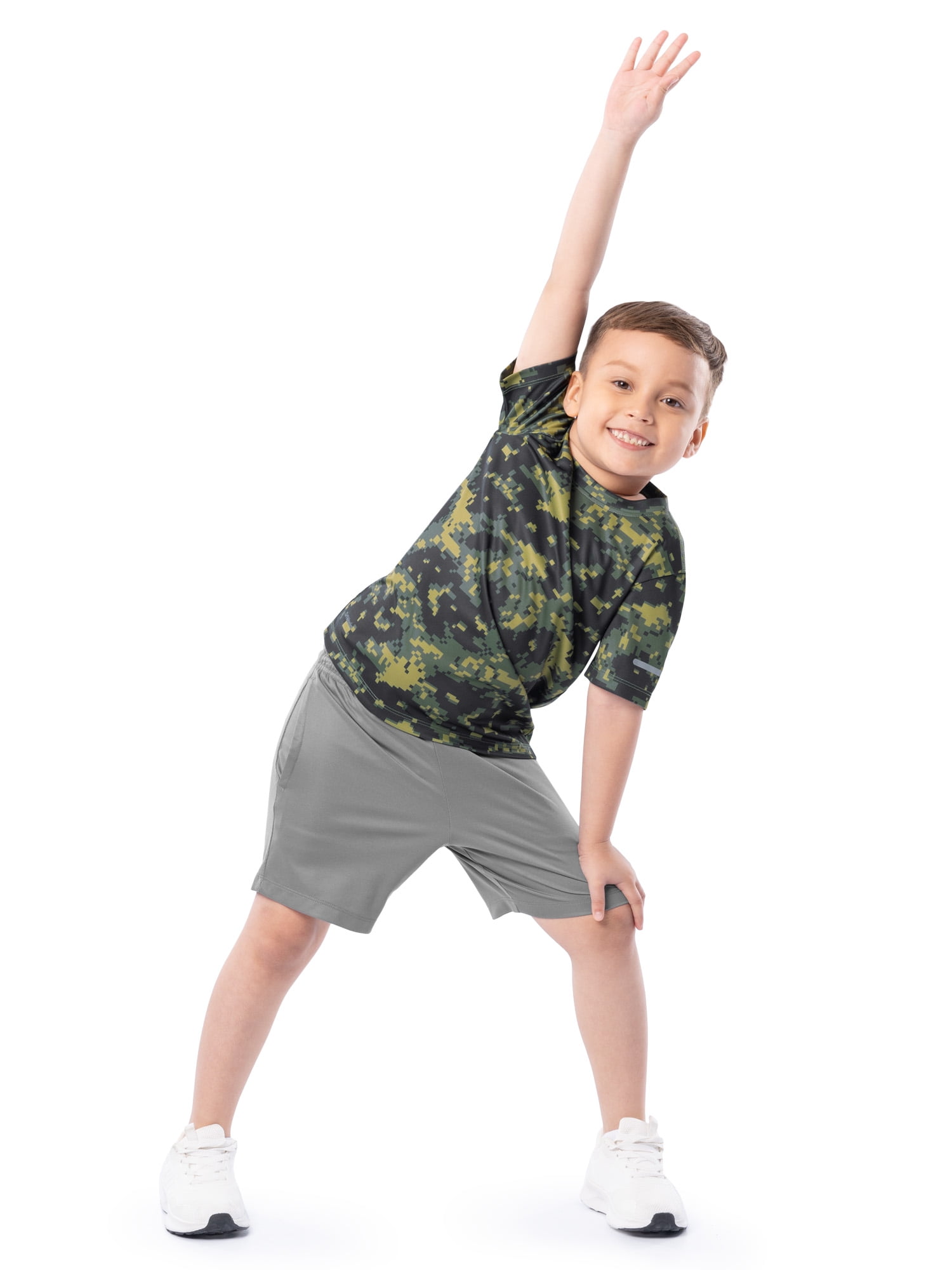 Athletic Works Boy's Short Sleeve Core Active T-Shirt 2-Pack, Sizes 4-18 & Husky