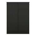 thumbnail image 3 of Barara King Multi-functional Hall Tree with Storage Shelves Drawers and Cabinet, Elegant Hallway Shoe Cabinet with Bench, Modern Coat Rack with Hooks for Hallway Entryways, Black, 3 of 11