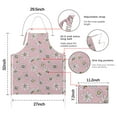 thumbnail image 7 of Pink Daisy Flower Yellow Centers Pattern Apron-Garden Aprons for Women with Pockets-Cotton Linen Waterproof Kitchen Cooking Gardening Aprons Adjustable for Kitchen,Cooking,BBQ and Salon 33x27 Inch, 7 of 7