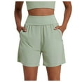 thumbnail image 2 of Conairie Womens Workout Shorts Casual Loose Quick Dry Stretch High Waisted Dolphin Shorts Lightweight Summer Sport Shorts with Pockets Green XL, 2 of 9