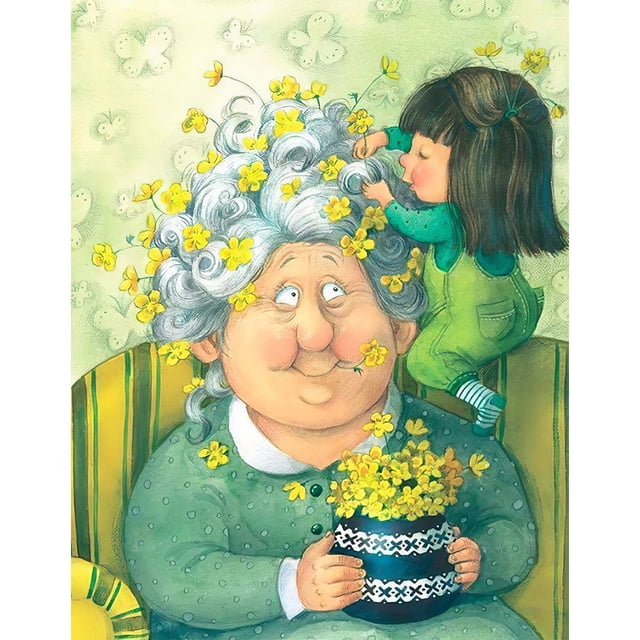 Diamond Painting (DB0768) 5D Kit Rhinestone DIY Cute Grandma Square Craft 50x70cm FLhrweasw Nuevo