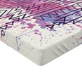thumbnail image 2 of Ambesonne Tribal Fitted Sheet, Motif Brushstroke, Twin XL Size, Pale Pink Fuchsia Lilac, 2 of 3