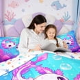 thumbnail image 6 of Manfei Kids Cute Axolotl 7 Pieces Bedding Comforter Set,Ocean Sealife Full Bedding Set For Girl,Kawaii Animal Cartoon Salamander Fitted Sheet Flat Sheet For Teens,Bed Set Bedroom Decor Reversible, 6 of 8