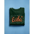 thumbnail image 3 of Cuba Flag W Sparkles Sweatshirt Men -Image by Shutterstock, Male 4X-Large, 3 of 4