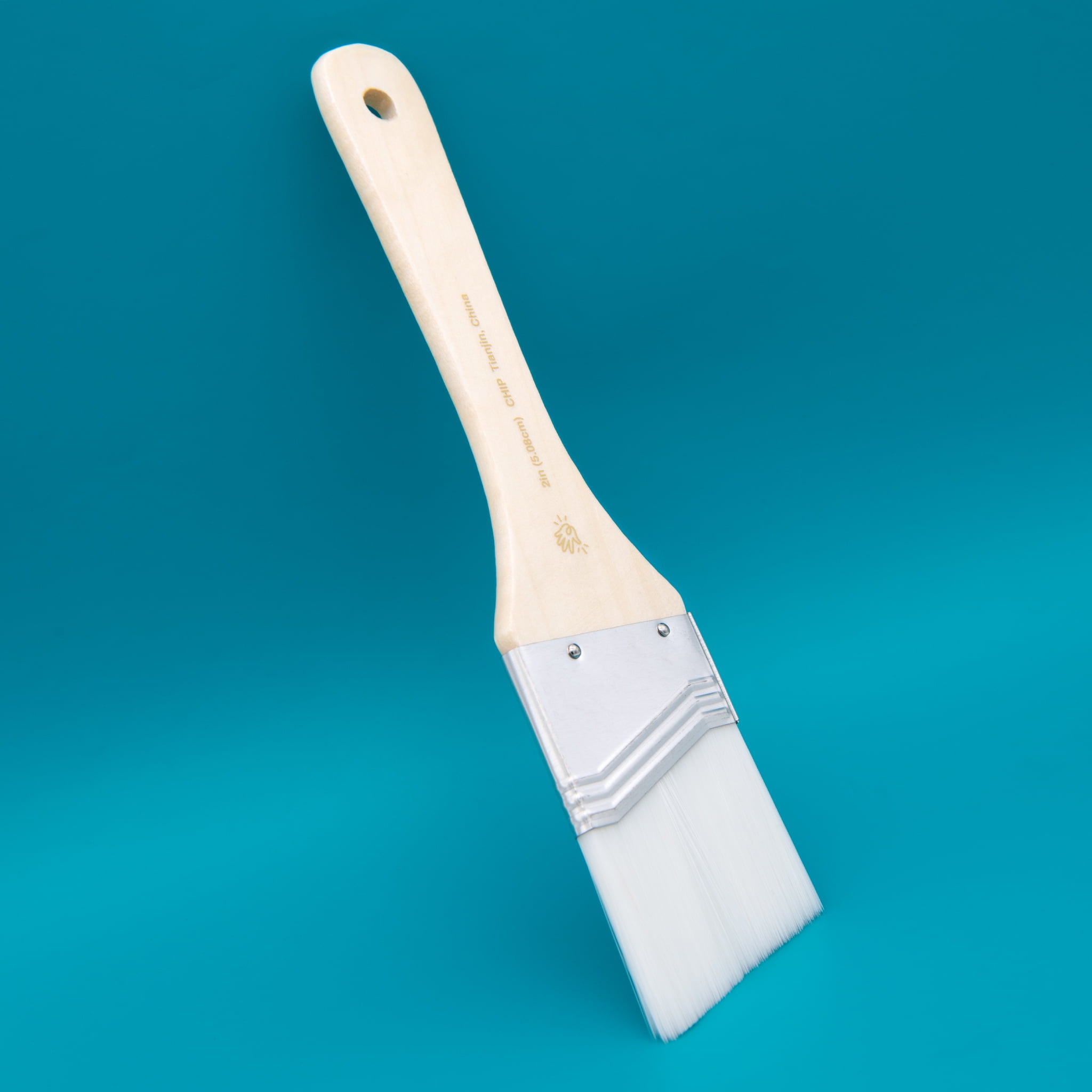 Hello Hobby 2" White Synthetic Angle Craft 10" Long Brush, Adult, Teen