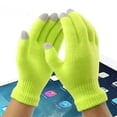thumbnail image 2 of Guantes de invierno monocromáticos de punto con pantalla táctil para hombres y mujeres, antifrío, anticongelantes, a la moda, cálidos y modernos, 2 of 6