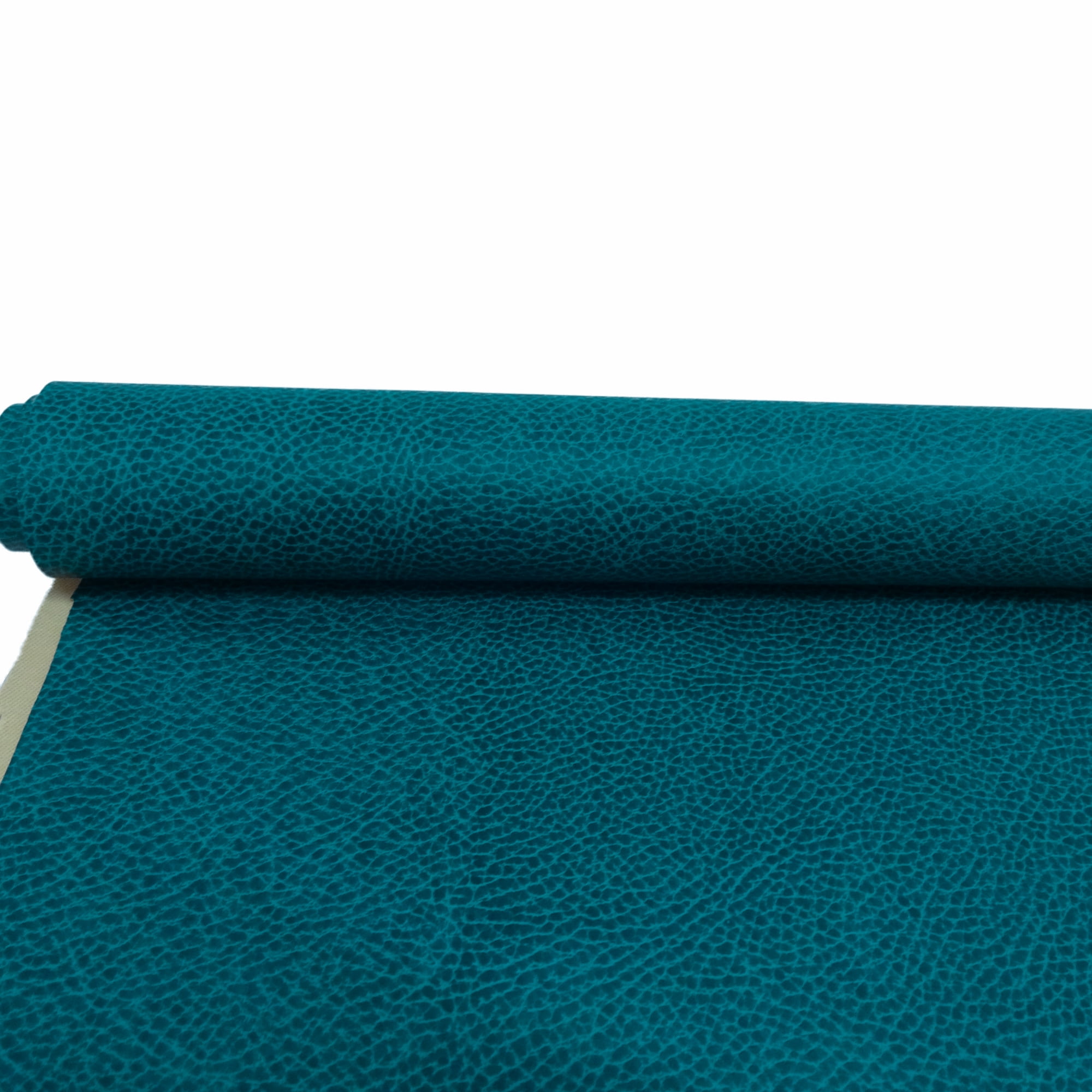 Shason Textile 54" x 8 Yards 100% Polyester Faux Leopard Leather Craft, Teal