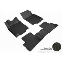 3D MAXpider 2017-2022 Fits Nissan Rogue Sport 1st Row 2nd Row Kagu Carbon Fiber Embossed Pattern Black Floor Mat L1NS10501509