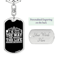 thumbnail image 2 of Jesus The Way John 14:6 Stainless Steel or 18k Gold Premium Swivel Dog Tag Keychain, 2 of 10