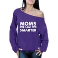 thumbnail image 1 of Awkward Styles Women's Moms Like Dads Only Smarter Graphic Off Shoulder Tops Oversized Sweatshirt White Mothers Day, 1 of 4