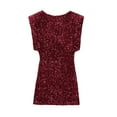 thumbnail image 6 of Lorytime Sequin Bodycon Dress for Women Mini Bodycon Gown Crew Neck Cocktail Dresses Backless Sleeveless Party Dress, 6 of 6