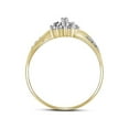 thumbnail image 2 of FB Jewels 10kt Yellow Gold Womens Round Diamond Cluster Ring 1/8 Cttw, 2 of 2