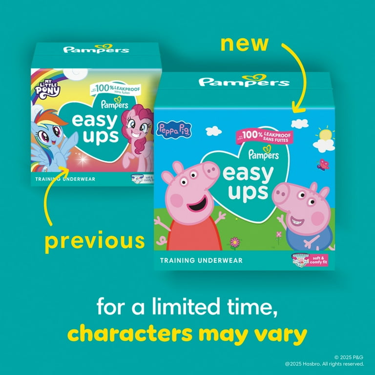 Pampers Easy Ups Peppa Pig Potty Training Pants Girls Size