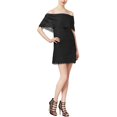 thumbnail image 1 of Kensie Womens Eyelet Shift Dress, Negro, Grande, 1 of 2