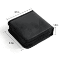 thumbnail image 3 of JUNWELL CD Case Black CD Case Holder for 40 CDs CD Carry Case for Car Home Travel, 3 of 9