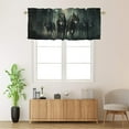 thumbnail image 2 of Wolf Valance Rod Pocket Window Curtain for Kitchen Magical Forest Night Wild Animals Running Privacy Window Valances for Living Room Kitchen 54 by 18 in, 1 Panel, 2 of 6
