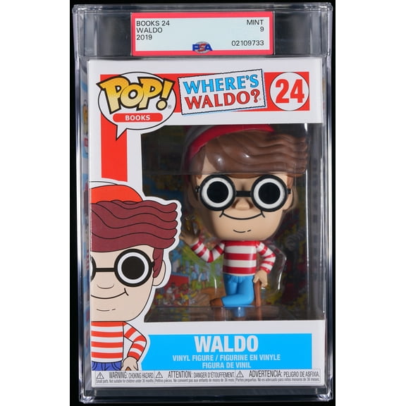 Where's Waldo, PSA Graded 9 MINT, Waldo Collectible Vinyl Figure #24, Fully Encapsulated Bundle with Compatible Funko Pop! PSA Hard Protector Case