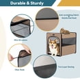 thumbnail image 5 of PETSFIT Collapsible Dog Crate, Chewproof Design Breathable & Collapsible Dog Kennel, Indoor and Outdoor Use with Thicken Mat 24 Inch Khaki, 5 of 6
