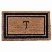 Calloway Mills Dark Blue Border 24" x 36" Monogram Outdoor Doormat (Letter U)
