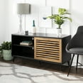 thumbnail image 3 of Manor Park Mid Century Modern TV Stand for TVs up to 58", Black/Barnwood, 3 of 7
