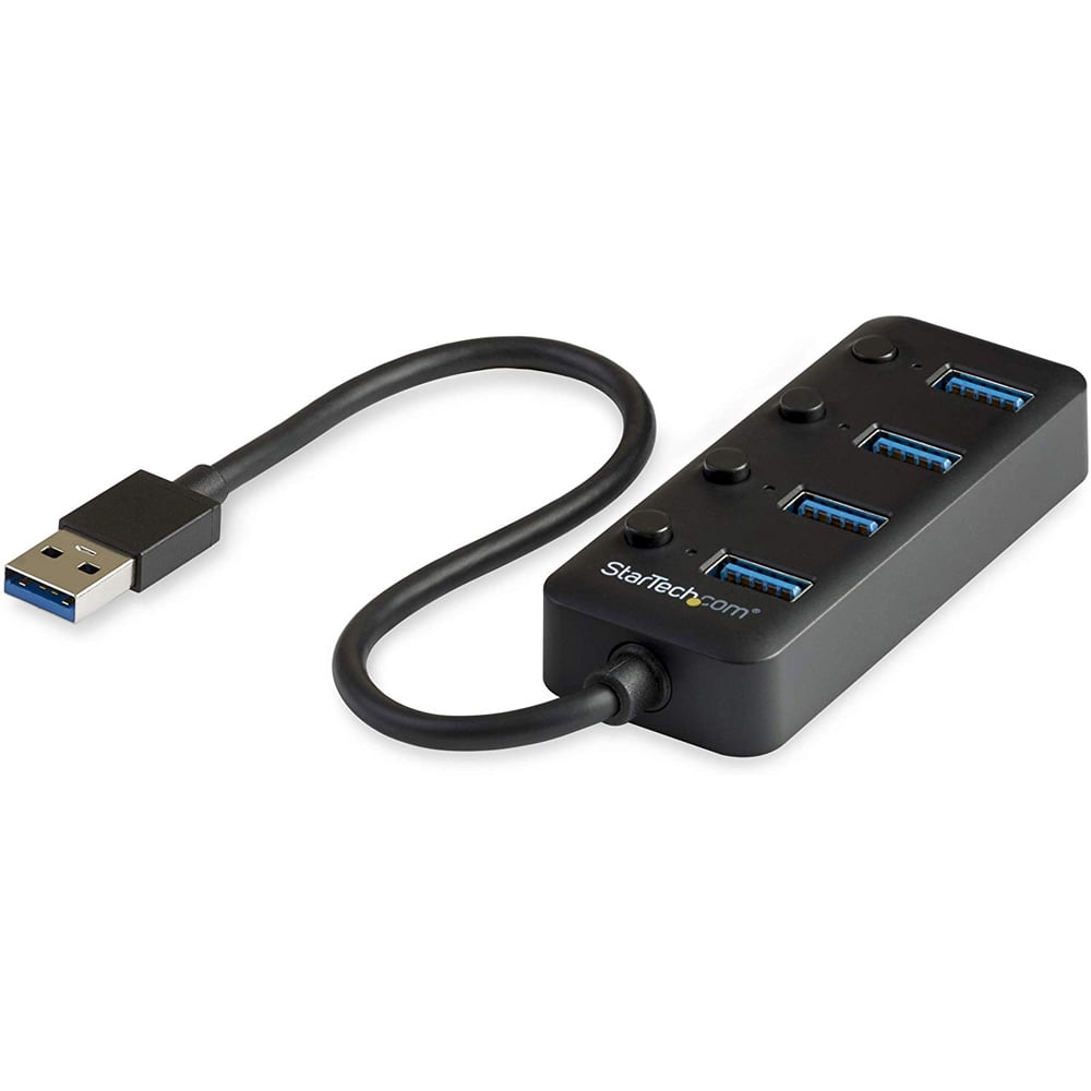 StarTech 4Port USB 3.0 Hub 4x USBA with Individual On/Off Switches