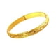 thumbnail image 1 of pulseras de puño talladas bañadas en oro para mujer y niña (doradas), 1 of 2