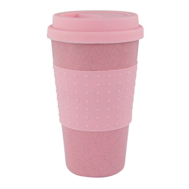 Taza De Agua De Paja De Trigo Respetuosa Con El Medio Ambiente, Taza De Agua Portátil Antideslizante De 350Ml Cateissary TO002692-00