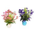 thumbnail image 4 of Artificial Fish  Flower, Glowing  Simulation Aquarium Fake Flower With Vase For Office For Living Room, 4 of 8