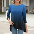 thumbnail image 2 of S LUKKC LUKKC Summer Tops for Women Short Sleeve Round Neck Dressy Casual Loose Fit Pullover Tunic Tops Cute Tee Workout Shirts Beach Vacation Outfits Business Tshirts Dressy Fashion Clothes, 2 of 6