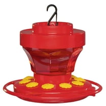 First Nature Hummingbird Flower Feeder 16 oz. Red