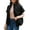 Black, variant on Quilted Jackets for Women Casual Short Sleeve Zip Up Warm Vests Khaki M