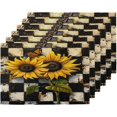 thumbnail image 2 of Sunflower Checkered Placemats Set of 4, 12 X 18 Inch Washable Table Mats Seasonal Heat Resistant Kitchen Dining Party Decoration Place Mats, 2 of 5