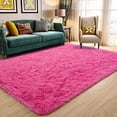 thumbnail image 5 of Homore Cute Fluffy Carpet Soft Washable Area Rugs for Bedroom/ Living Room Decoration, 5' x 8' , Hot-Pink, 5 of 8