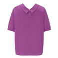 thumbnail image 5 of Linen Tops Women Flowy Tops For Women Oversized Linen Shirts For Women Gauze Shirts For Women Beach Vacation Tshirts Peasant Blouse Linen Clothing For Women Womens Gauze Tops Hot Pink 2XL, 5 of 8