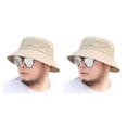 thumbnail image 4 of Qarigey Sombreros transpirables y ligeros para verano con estilo Sombrero de protección solar de poliéster de amplia aplicación caqui de caqui Talla extra 2piezas, 4 of 6