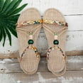 thumbnail image 6 of Mepaouo Women Sandals Comfortable Bohemian Flats Walking Strap Elastic Slip on Casual Summer Sandal, 6 of 8