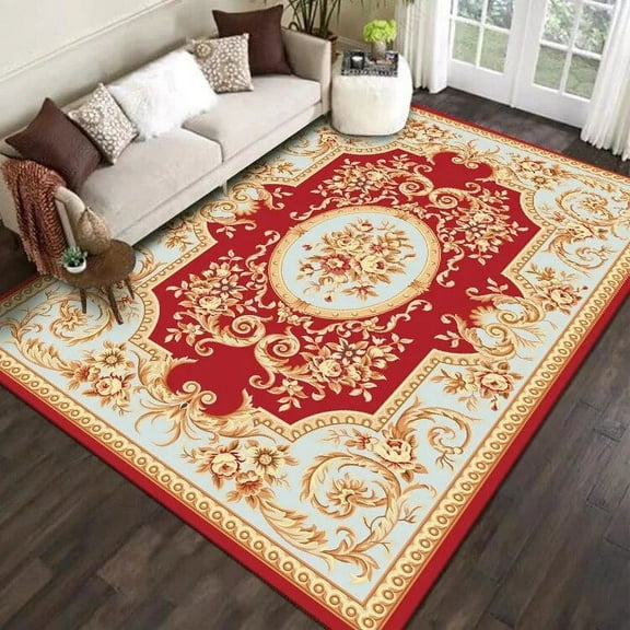 European home decoration living room floor mat retro ethnic style carpet bedroom room bedside carpet