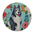 thumbnail image 2 of JEUXUS  Cute Alaskan Malamute Dog Puppy Rose Flowers Florals Print Tablecloth with Lace Trim Free Round Table Cover for Party Birthday Banquet Kitchen Dining Funny Tables Cloth, 2 of 7