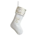 thumbnail image 3 of Lubelski Embroidered Christmas Stocking with Lanyard Large Capacity Wear Resistant Xmas Letter Socks Hanging Decoration, 3 of 8
