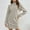 Beige, variant on Stichou Womens Turtleneck Long Sleeve Knitted Dress Pullover Sweaters Solid Slim Jumper Dresses Winter Warm Bottoming Dress Black S