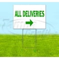 thumbnail image 1 of All Deliveries Right (18" x 24") Yard Sign, Includes Metal Step Stake, 1 of 6