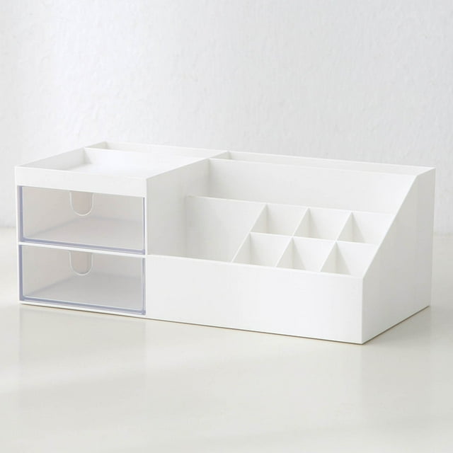 Fufafayo Makeup Storage Box, Cosmetic Organizer, Desktop Storage Rack, Drawer Type Plastic Organizer for Lipstick, Skincare, Vanity Table, Bedroom Countertop