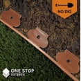 thumbnail image 3 of Instant Edging - (Extra Tall 4.75" High) - Brown 20ft Premium No Dig Yard Edging Kit, for Landscaping, and Flower Gardens - Includes 18 Edging Stakes (Brown), 3 of 6