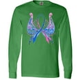 thumbnail image 3 of Inktastic Thyroid Cancer Awareness with Butterfly Ribbon Words Long Sleeve T-Shirt, 3 of 5