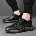 thumbnail image 1 of Mikilon Men's British Style Casual Shoes Low-Heel Non-Slip Wear-Resistant Tooling Shoes, 1 of 4