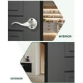 thumbnail image 4 of Poignée de Porte en Nickel Satiné Intérieur Levier de Porte de Passage en Nickel Brossé pour Hall et Garde-Robe Ensemble de Serrure de Porte Sans Clé Réversible pour Portes Côté Gauche Droit Levier Poignée Ensemble, 4 of 6