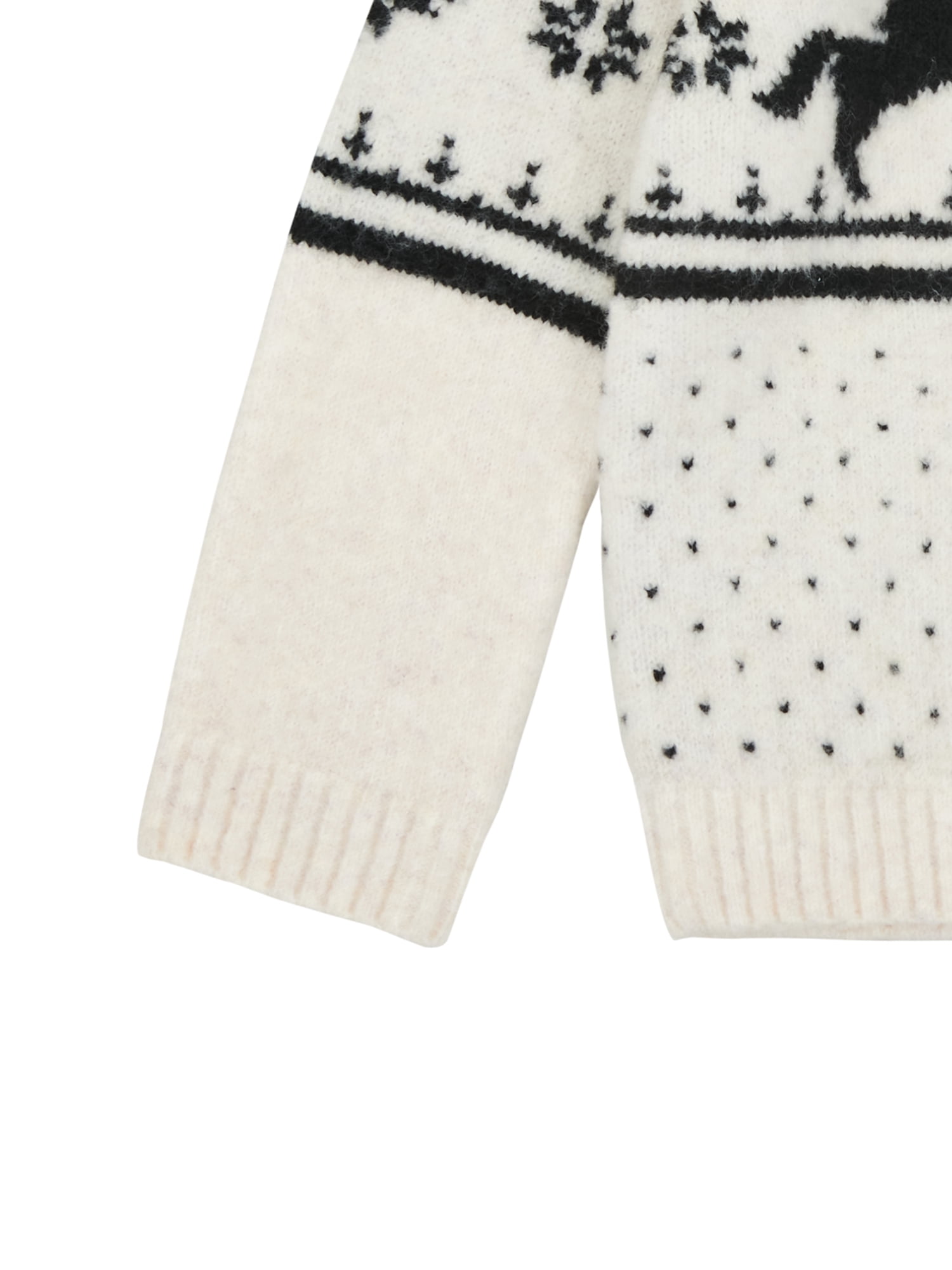 Wonder Nation Toddler Girls Holiday Fair Isle Sweater, Sizes 12M-5T