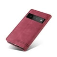 thumbnail image 5 of Dteck for Google Pixel 6 Case 6.4 inch, PU Leather Flip Wallet Case with 2 Cart Slots and Kickstand for Google Pixel 6 2021, Red, 5 of 14
